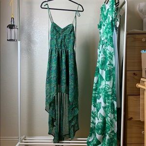 Green flowy dress